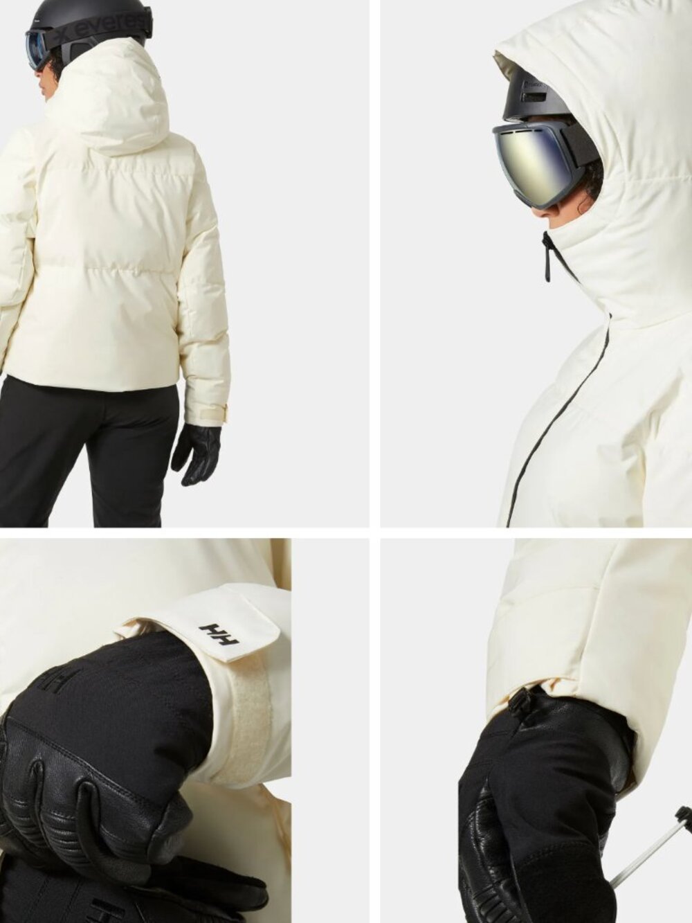 Helly Hansen Nora Short Puffy Ski Jacket - Cream - Picture 2 of 11